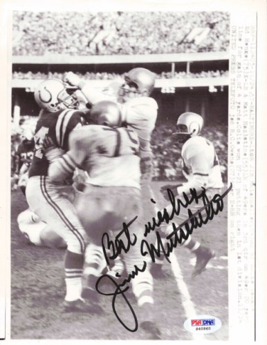 Jim Mutscheller Autographed 7X9 Photo Baltimore Colts PSA/DNA