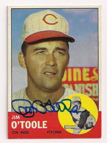 Jim O'toole Autographed Signed Jim O'toole 1963 Topps Card - Autographs