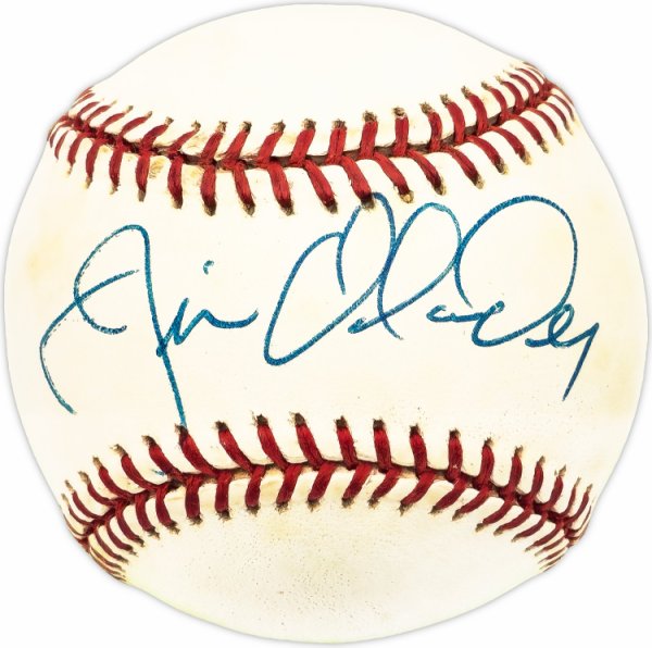 Jim Olander Autographed Official Al Baseball Milwaukee Brewers #229643