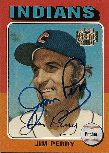 Jim Perry Autographed Signed 2001 Topps Archive Card - Autographs