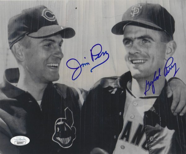 Jim Perry Autographed Signed & Gaylord Perry 8X10 Photo JSA - Autographs