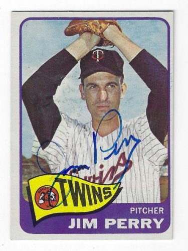 Jim Perry Autographed Signed Minnesota Twins 1965 Topps Card - Autographs