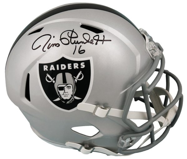 Jim Plunkett Autographed Signed Raiders Riddell Full Size Speed Replica Helmet 