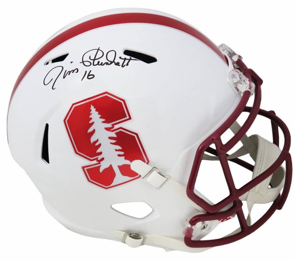 Jim Plunkett Autographed Signed Stanford Cardinals Riddell Full Size Speed Replica Helmet 