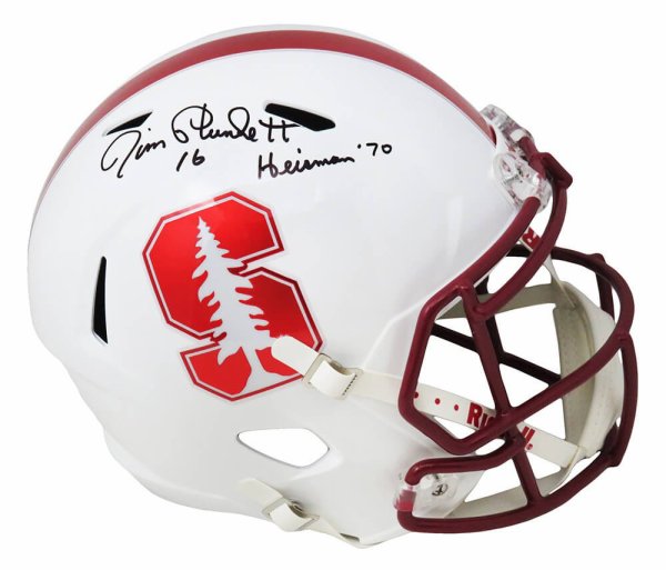 Jim Plunkett Autographed Signed Stanford Cardinals Riddell Full Size Speed Replica Helmet w/Heisman'70 