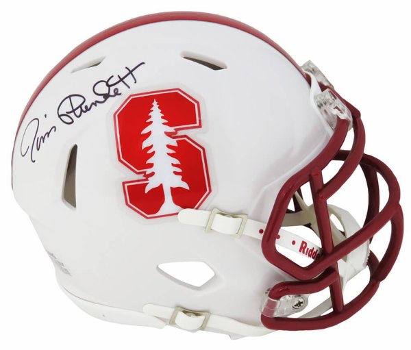 Jim Plunkett Signed Stanford Cardinals Riddell Speed Mini Helmet