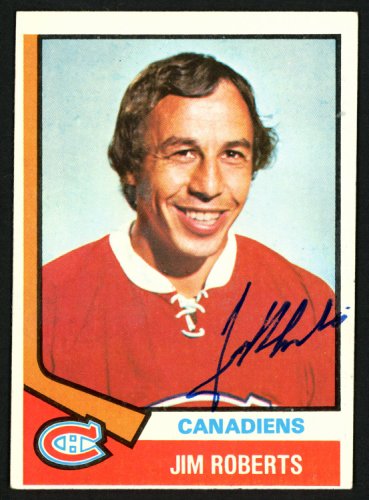 Jim Roberts Autographed 1974-75 Topps Card #78 Montreal Canadiens #150081
