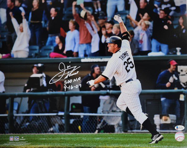 Jim Thome Autographed Signed Chicago White Sox 500Th Home Run 16X20 Photo W/ 500 Hr 9-16-07 Beckett Witnessed 