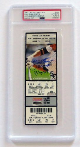 Jim Thome Autographed Signed Chicago White Sox Encapsulated Ticket W/ 500Th Hr PSA/DNA Graded Auto 10 