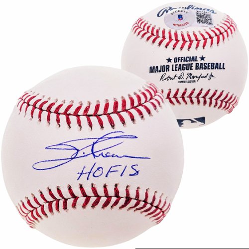 Jim Thome Autographed Signed Official MLB Baseball Cleveland Indians "HOF 18" Beckett Beckett Witness #207969 