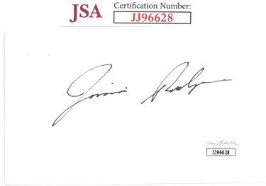Jimmie Rodgers signed 3x5 Index Card- JSA #JJ96628 (Country/Folk Singer)