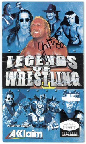 Jimmy Hart Autographed Signed Legends of Wrestling 4x7 Akklaim Nintendo Gamecube Full Booklet- JSA #KK58051 