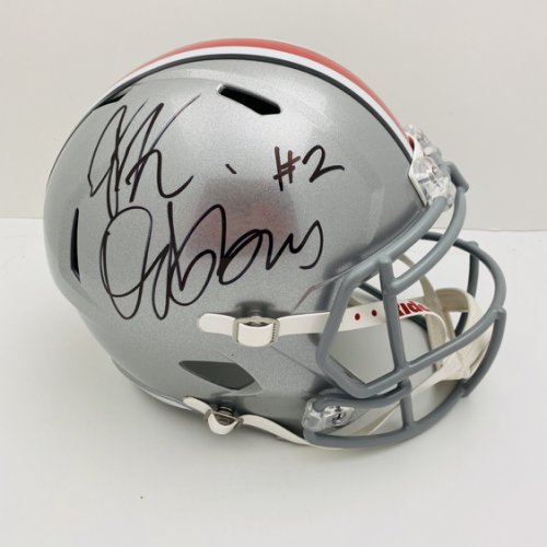 JK Dobbins Ohio State Buckeyes Autographed Signed Speed Replica Helmet - JSA Authentic