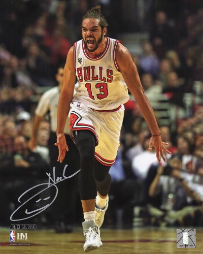 Joakim Noah Autographed Signed Chicago Bulls Running Action 8x10 Photo 