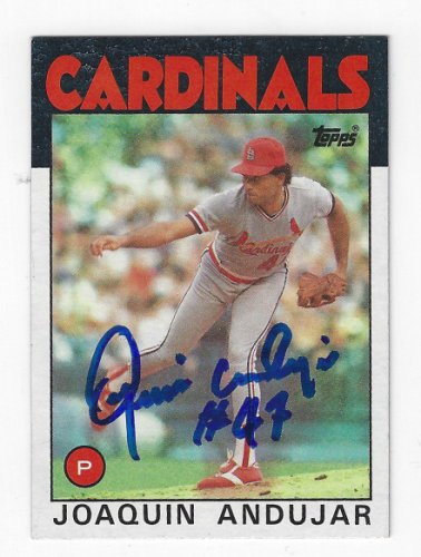 Joaquin Andujar Autographed Signed St. Louis Cardinals 1986 Topps Card - Autographs