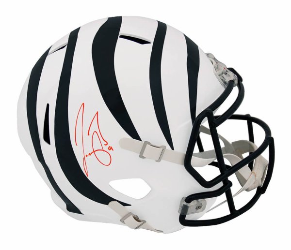 Joe Burrow Autographed Signed Cincinnati Bengals 2022 Alternate White Riddell Full Size Speed Replica Helmet (Fanatics) 