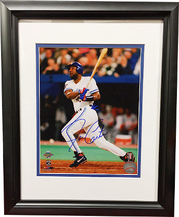 Joe Carter Autographed Signed Toronto Blue Jays 16X20 Photo Custom Framing (1993 World Series Swinging) 