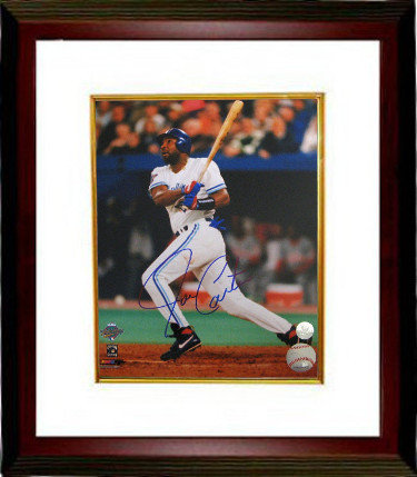 Joe Carter Autographed Signed Toronto Blue Jays 16x20 Photo Custom Framing- MLB Hologram (1993 World Series Swinging) 