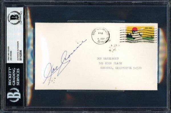 Joe Cronin Autographed Signed First Day Cover Boston Red Sox Beckett Beckett 