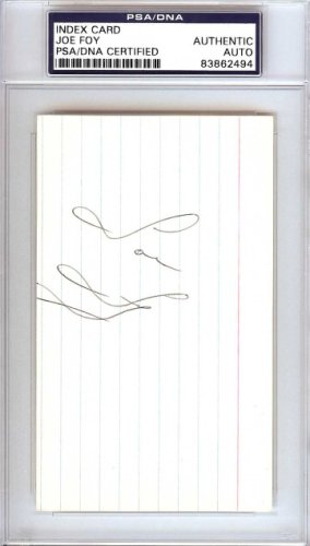 Joe Foy Autographed Signed 3X5 Index Card New York Mets, Boston Red Sox PSA/DNA 
