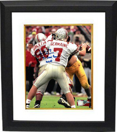 Joe Germaine Autographed Signed Ohio State Buckeyes 8X10 Photo Custom Framing #7 '97 Rose Bowl MVP 