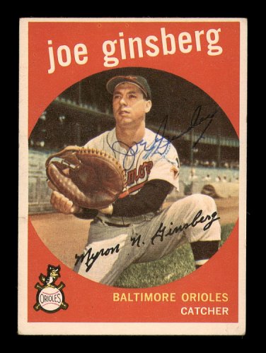 Joe Ginsberg Autographed 1959 Topps Card #66 Baltimore Orioles #182926