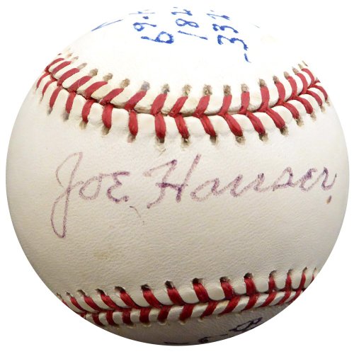 Joe Hauser Autographed Signed Official Al Baseball Baltimore Orioles, Oakland A's "Hr, Rbi & Batting Avg" Beckett Beckett 