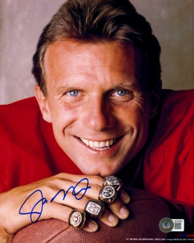 Joe Montana Autographed 8X10 Photo San Francisco 49Ers Beckett Beckett Qr #221160