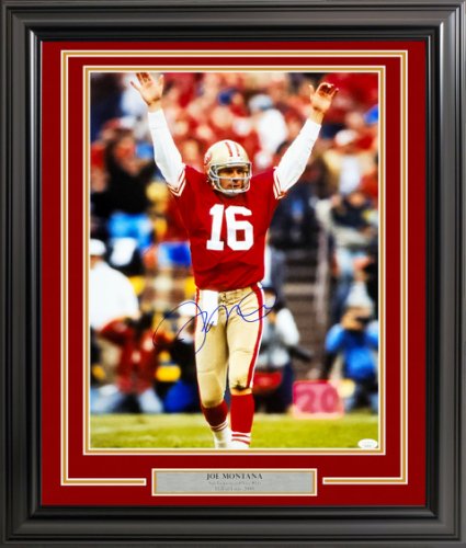 Joe Montana Autographed Signed Framed 16X20 Photo San Francisco 49Ers JSA 