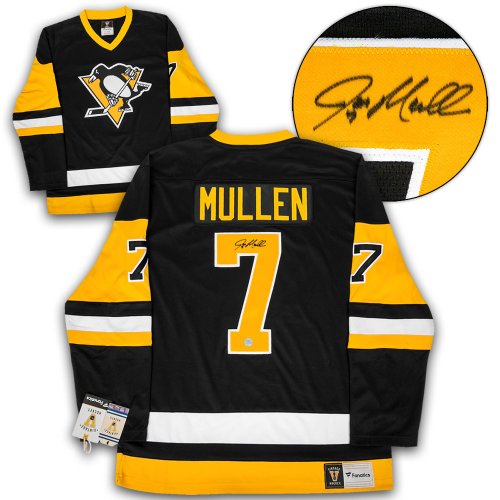 Joe Mullen Autographed Signed Pittsburgh Penguins Throwback Breakaway Jersey