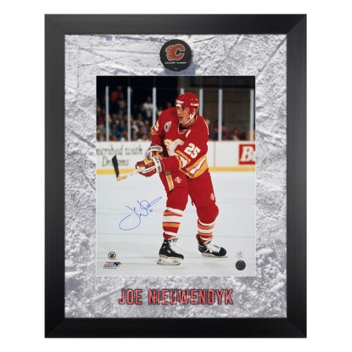 Joe Nieuwendyk Autographed Signed Calgary Flames Etched Ice 26x32 Frame