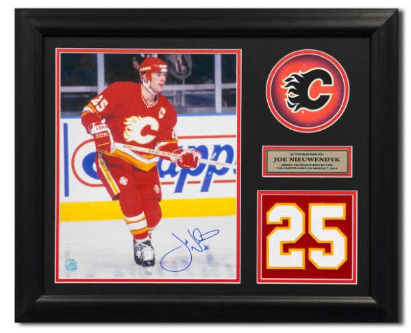Joe Nieuwendyk Calgary Flames Autographed Signed 20x24 Number Frame