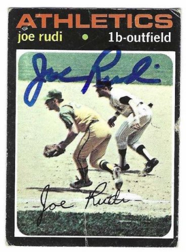 Joe Rudi Autographed Signed Oakland A's 1971 Topps Card - Autographs