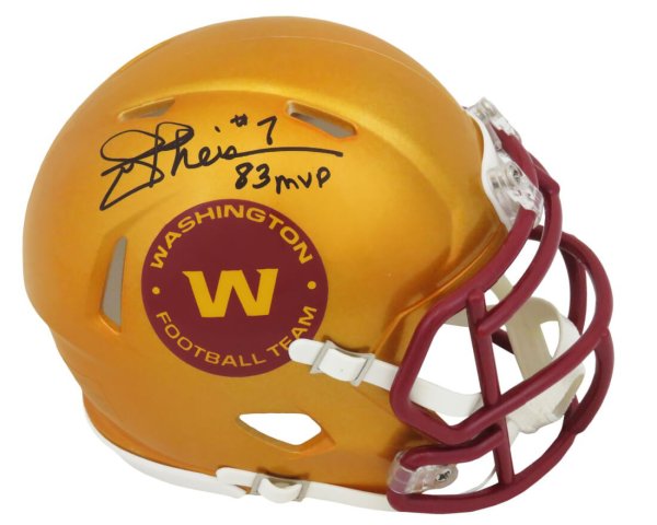 Joe Theismann Autographed Signed Washington Football Team FLASH Riddell Speed Mini Helmet w/83 MVP 