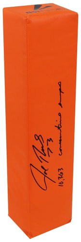 Joe Thomas Autographed Signed BSN Orange Endzone Pylon w/10,363 Consecutive Snaps 