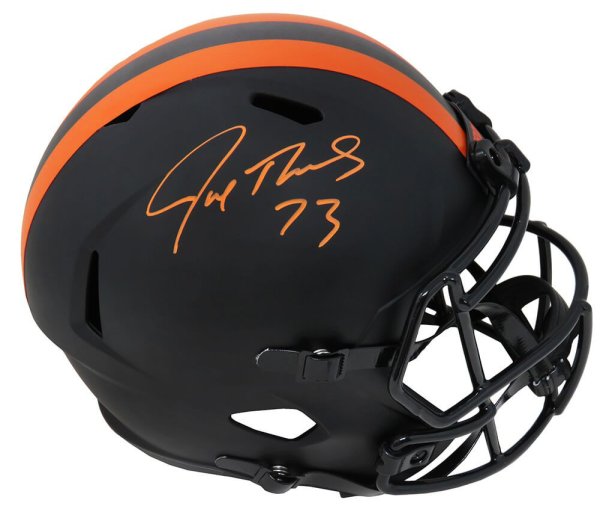 Joe Thomas Autographed Signed Cleveland Browns Eclipse Black Riddell Full Size Speed Replica Helmet 
