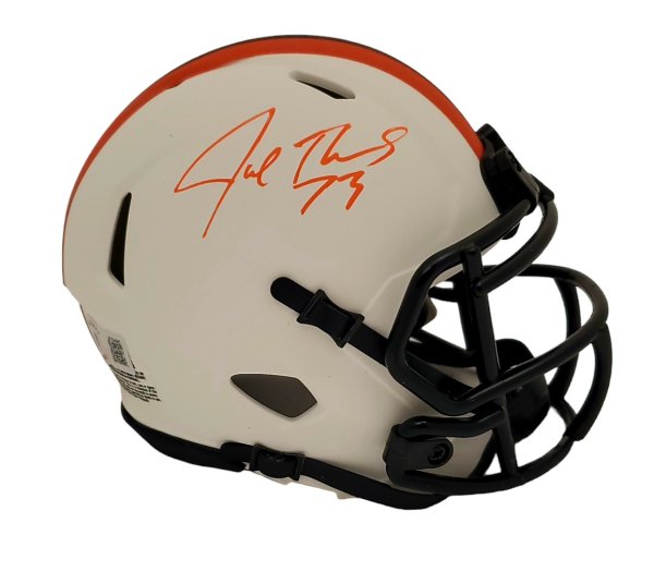 Joe Thomas Cleveland Browns Autographed Signed Lunar Mini Helmet - Beckett Authentic 