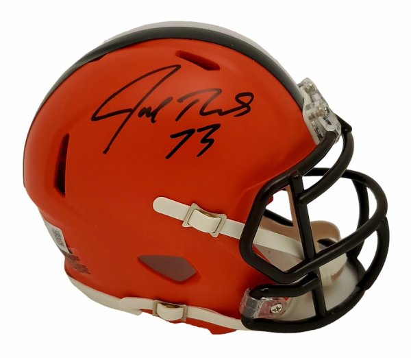 Joe Thomas Cleveland Browns Autographed Signed Speed Mini Helmet - Beckett Authentic 