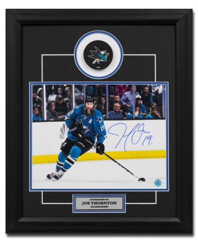 Joe Thornton San Jose Sharks Autographed Signed Hockey Playmaker 20x24 Frame