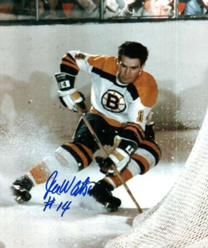 Joe Watson Autographed Signed Boston Bruins Photo - Autographs 