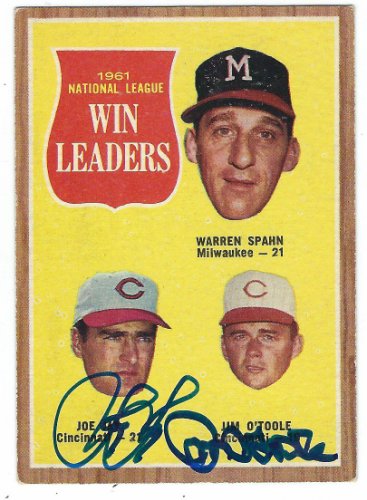 Joey Jay Autographed Signed & Jim O'toole 1962 Topps Card - Autographs