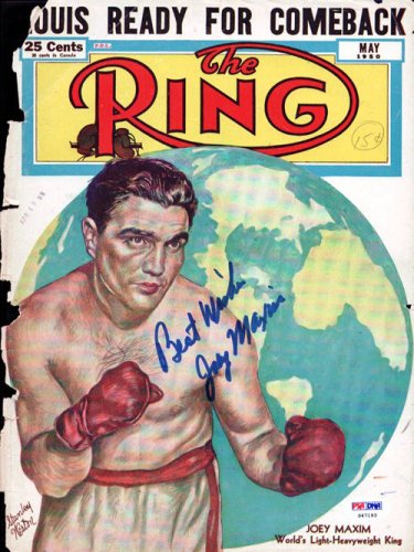 Joey Maxim Autographed The Ring Magazine Cover PSA/DNA