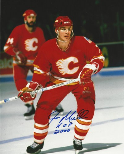 Joey Mullen Autographed Signed "HOF 2000" Calgary Flames 11X14 Photo - Autographs