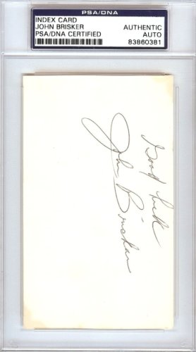 John Brisker Autographed Signed 3X5 Index Card Seattle Super Sonics "Good Luck" PSA/DNA 