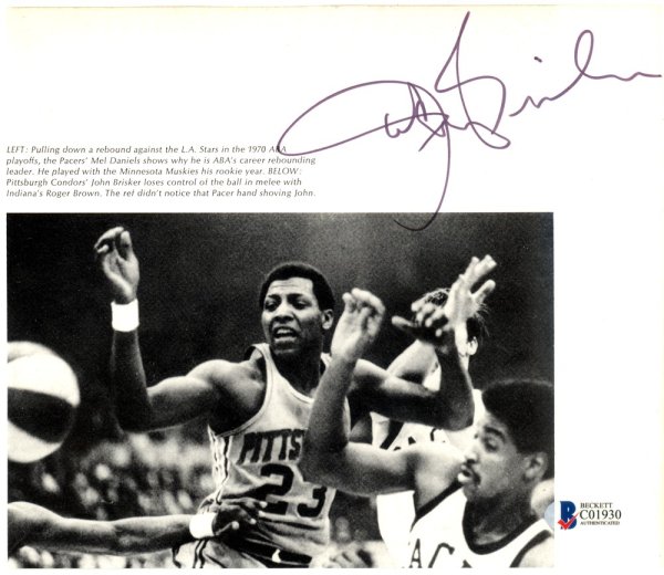 John Brisker Autographed Signed 7.5X6.5 Magazine Page Photo Pittsburgh Condors Beckett Beckett 