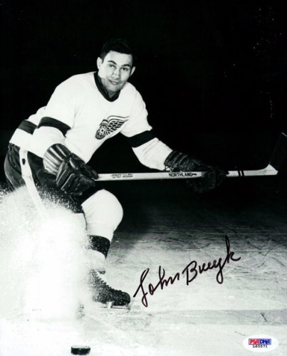 John Bucyk Autographed 8X10 Photo Boston Bruins PSA/DNA