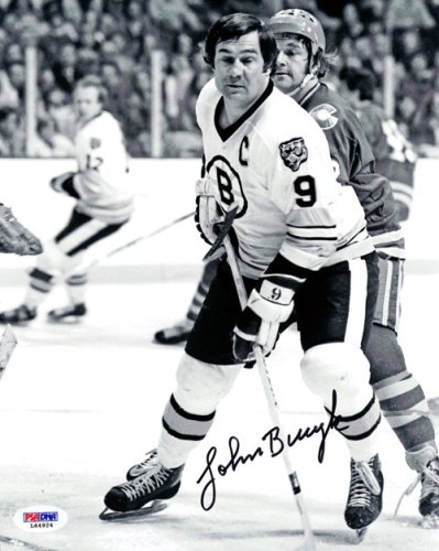 John Bucyk Autographed 8X10 Photo Boston Bruins PSA/DNA