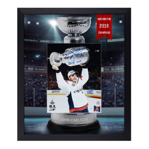 John Carlson Autographed Signed Washington Capitals Cup Champion Graphic 23x27 Frame