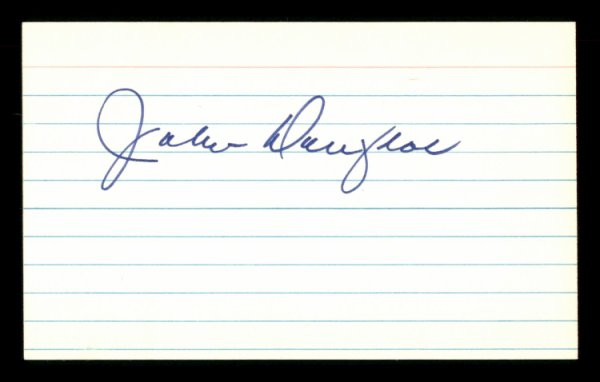 John Douglas Autographed Signed 3X5 Index Card Brooklyn Dodgers #174129 