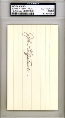 John Fitzpatrick Autographed Signed 3X5 Index Card Pittsburgh Pirates PSA/DNA 